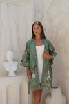 Mint Batik Kimono Robe Wear the World