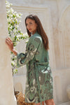 Mint Batik Kimono Robe Wear the World