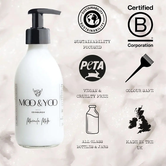 Miracle Milk - Leave-in Conditioner and Heat Protection - Aluminium Lid (250ml) Moo & Yoo