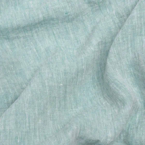 Mist Chambray Linen Fitted Sheet Piglet