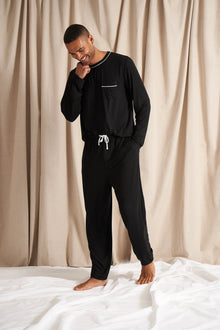  Mister You Bamboo Pyjama Set in Black Pretty You London