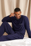 Mister You Bamboo Pyjama Set in Midnight Pretty You London