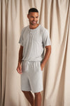 Mister You Bamboo Short Pyjama Set in Grey Marl Pretty You London