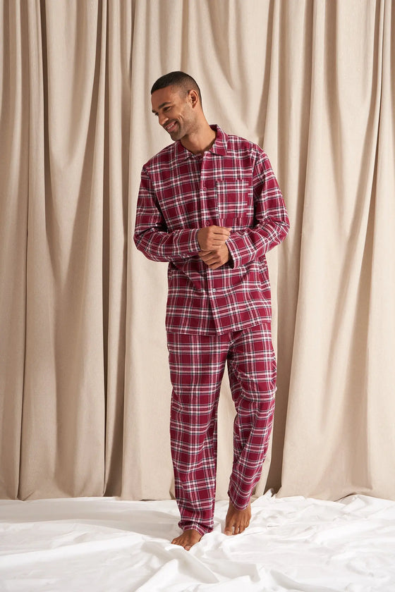 Mister You Plaid Pyjamas in Bordeaux Pretty You London