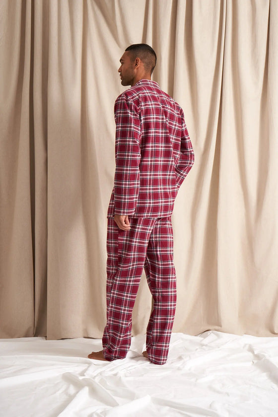 Mister You Plaid Pyjamas in Bordeaux Pretty You London