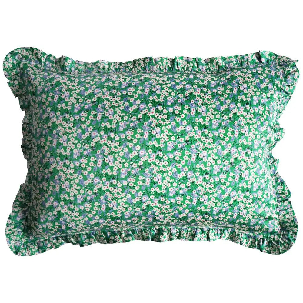 Mitsi Emerald Frill Silk Pillowcase Coco & Wolf