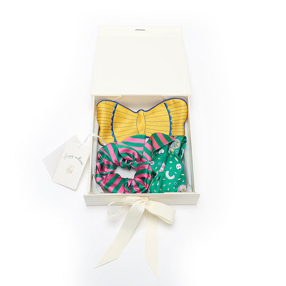 Accessories Gift Set in Flamingo Stripe