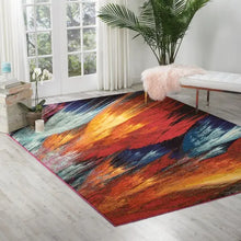  Multi Coloured Celestial Burst Rug Dunelm