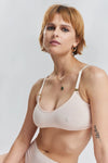 Myrtle Organic Stretch-Cotton Soft Bralette - Shoreline Peach Peachaus