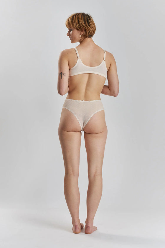 Myrtle Organic Stretch-Cotton Soft Bralette - Shoreline Peach Peachaus