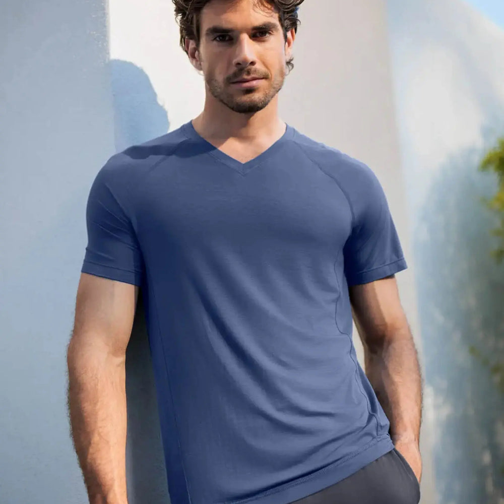 NATTCOOL™ Men's V-Neck T-Shirt - Various Colours Dagsmejan