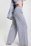 Chicory Striped Woven-Cotton Pyjama Trousers - Pinstripe Charcoal