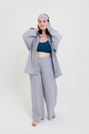 Chicory Striped Woven-Cotton Pyjama Trousers - Pinstripe Charcoal