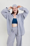 Chicory Striped Woven-Cotton Pyjama Trousers - Pinstripe Charcoal