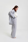 Chicory Striped Woven-Cotton Pyjama Trousers - Charcoal Stripe