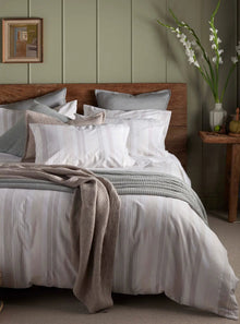  Natural Harry Stripe Brushed 100% Cotton Bed Linen