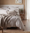 Natural Seersucker Stripe 100% Cotton Bed Linen The Secret Linen Store