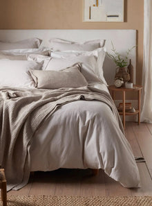  Natural Seersucker Stripe 100% Cotton Bed Linen The Secret Linen Store