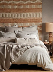  Natural Sid Stripe 100% Linen Bed Linen The Secret Linen Store