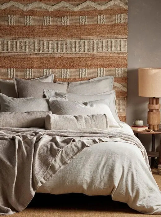 Natural Sid Stripe 100% Linen Bed Linen The Secret Linen Store