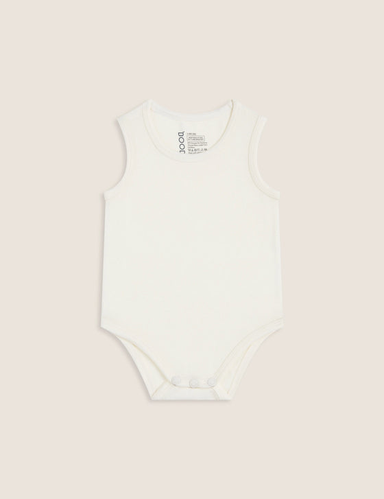 Natural White Baby Bamboo Bodysuit Boody