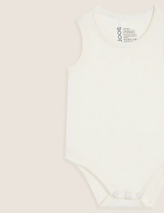 Natural White Baby Bamboo Bodysuit Boody