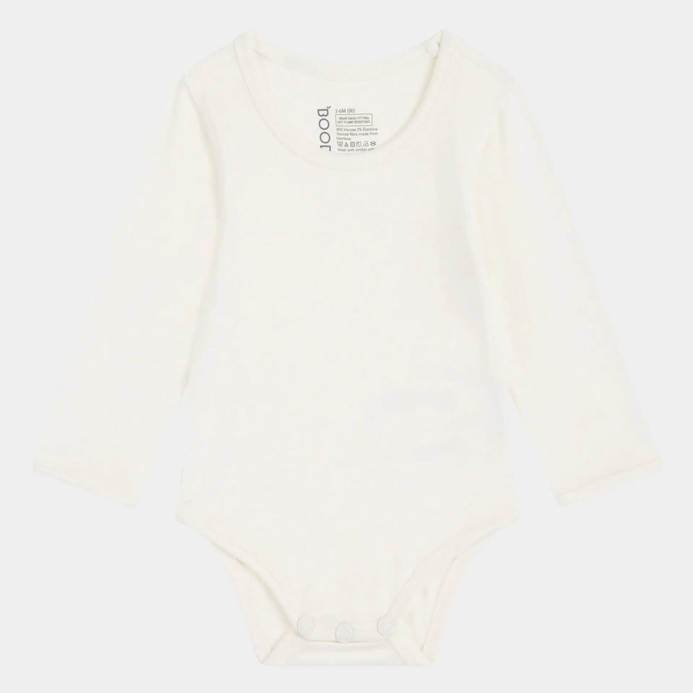 Natural White Baby Bamboo Bodysuit Boody