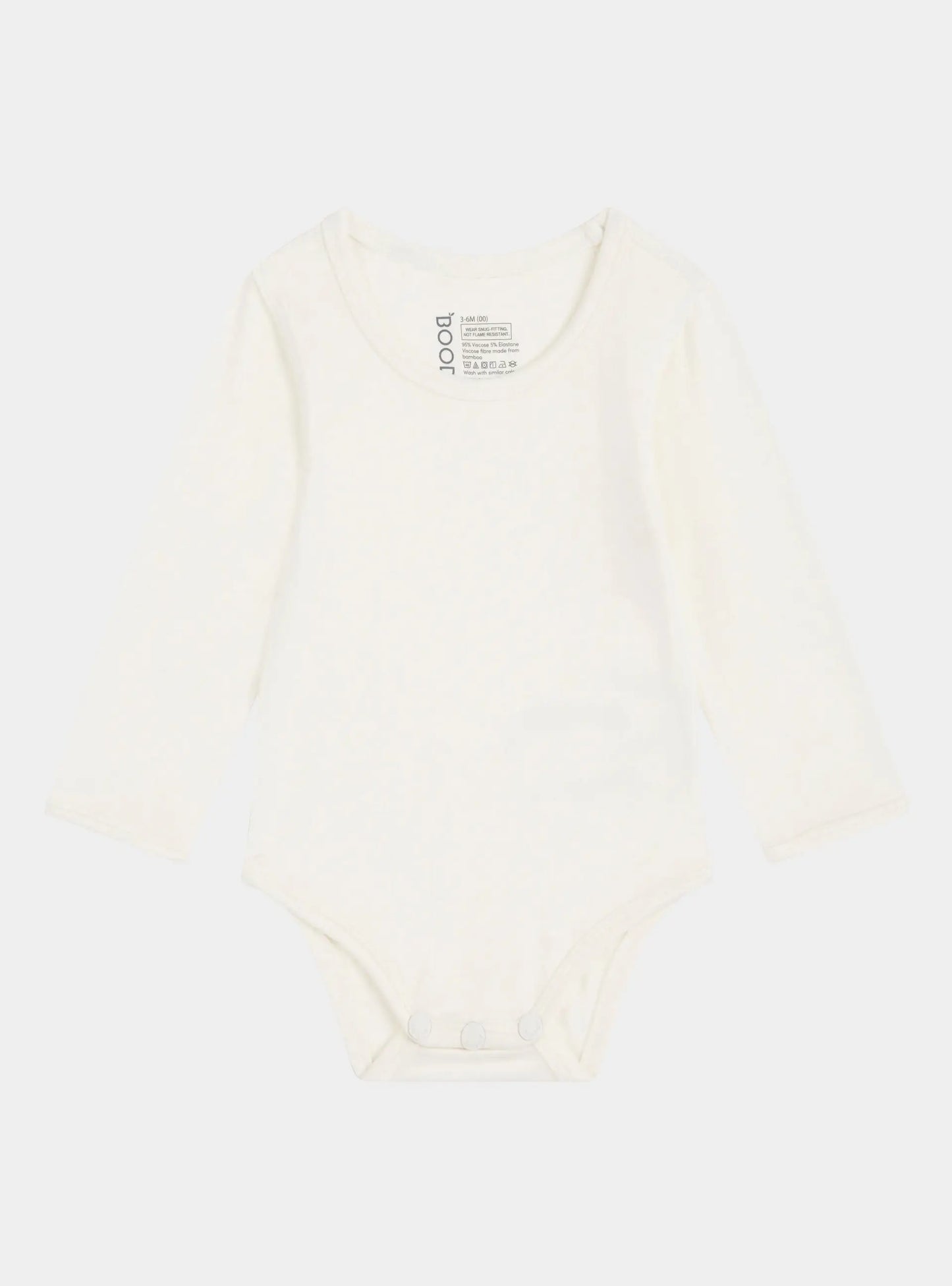 Natural White Baby Bamboo Bodysuit Boody