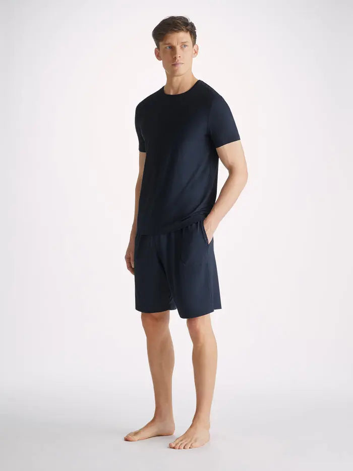 Navy Basel Micro Modal Stretch Men's Lounge Shorts Derek Rose