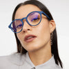 Navy Blue Le Marais Glossy Glasses Barner