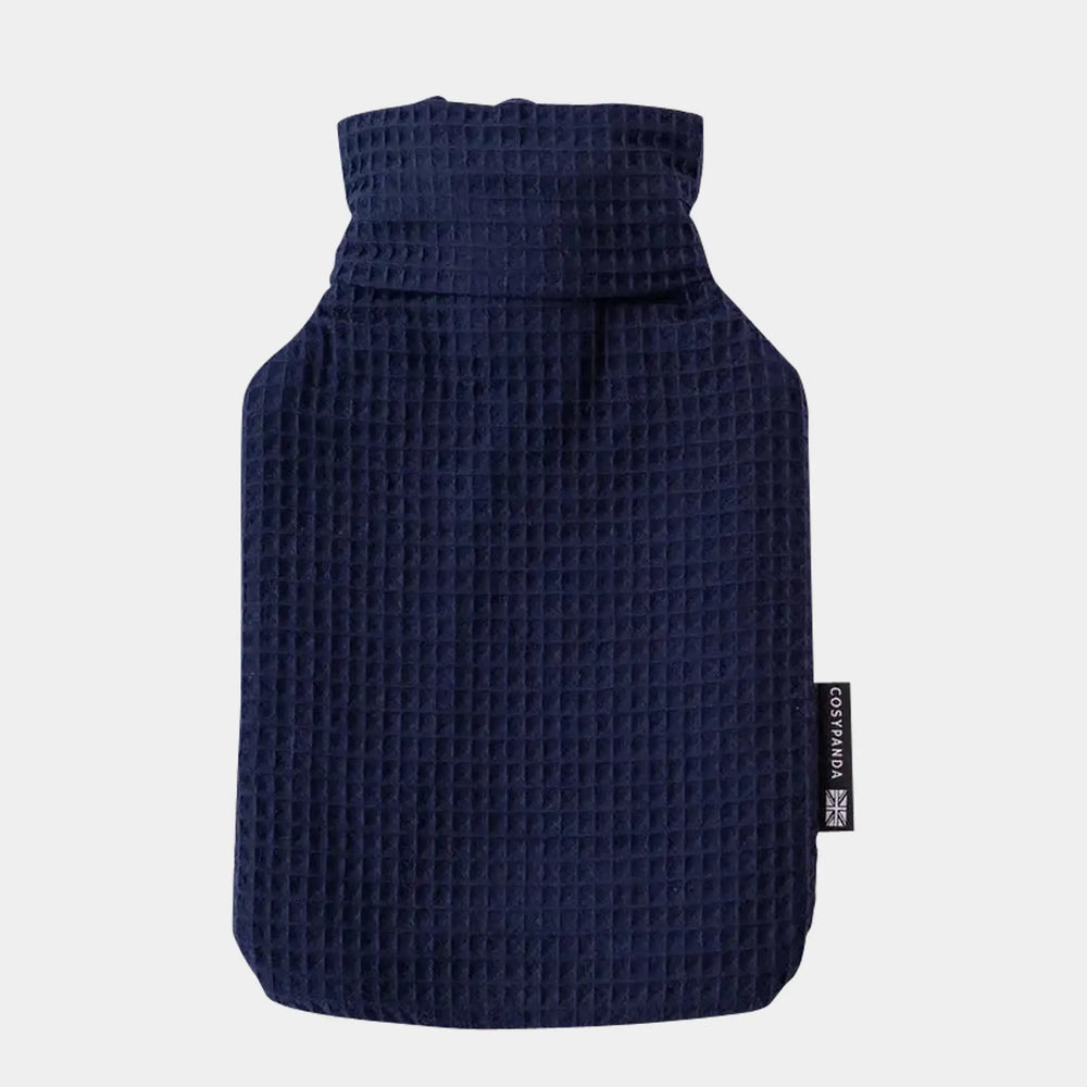 Navy Blue Luxurious 2 Litre Waffle Hot Water Bottle CosyPanda