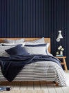 Navy Coastal Stripe 100% Cotton Bed Linen The Secret Linen Store