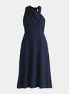 Navy Cowl Neck Dress Paisie