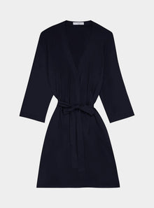  Navy Drape Bamboo Women's Robe