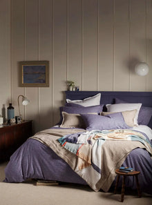  Navy Henry Brushed 100% Organic Cotton Bed Linen The Secret Linen Store