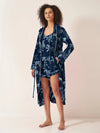 Navy Jungle Organic Cotton Robe Myza