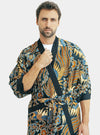 Navy Men's Batik Robe Wear the World