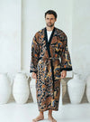 Navy Men's Full Length Batik Robe SUKARA