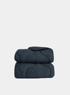 Navy Quilted Snuggle Blanket Ethical Bedding