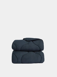  Navy Quilted Snuggle Blanket Ethical Bedding