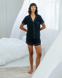  Navy TENCELª Modal Short Button Up Pyjama Set Chelsea Peers