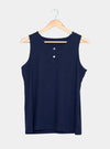 Navy Women's Buttoned Tank Top inara