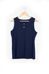 Navy Women's Buttoned Tank Top inara