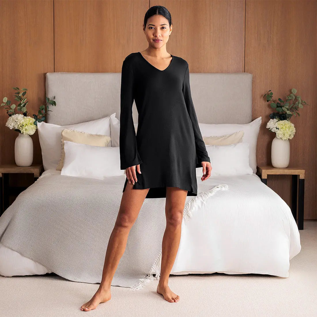 Night Dress V-Neck — NATTWELL™ Dagsmejan