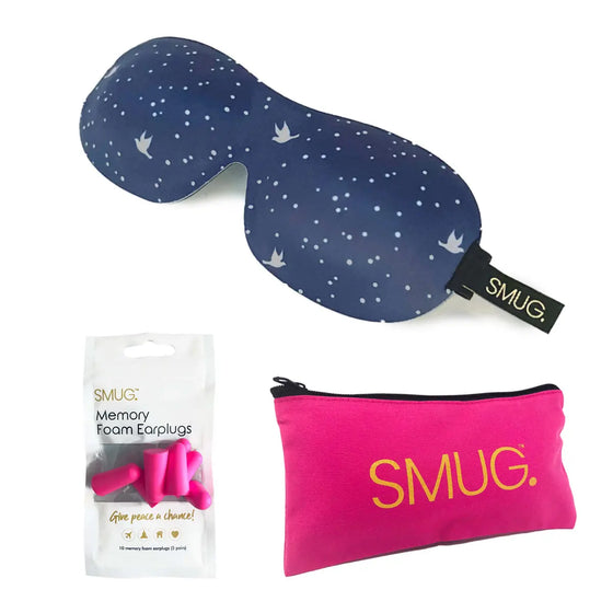 Night Sky Print Contoured 3D Blackout Sleep Mask SMUG