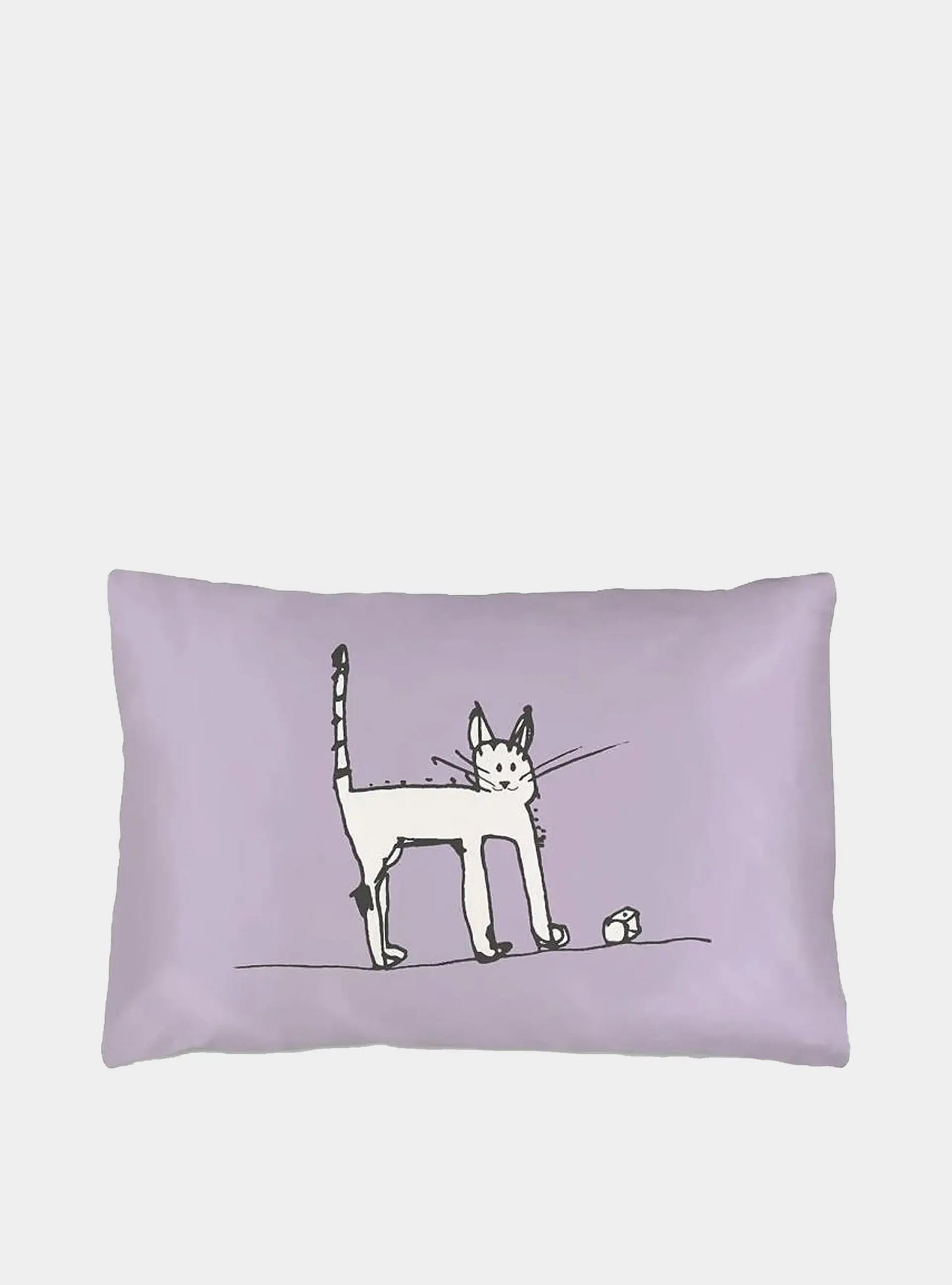 Nills Cat With Dice Silk Pillowcase for Children Long Studio Design