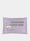 Nills Cat With Dice on Lavender Silk Pillowcase Long Studio Design