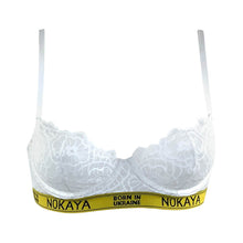  Born in Ukraine Lace Balcony Bra White NOKAYA