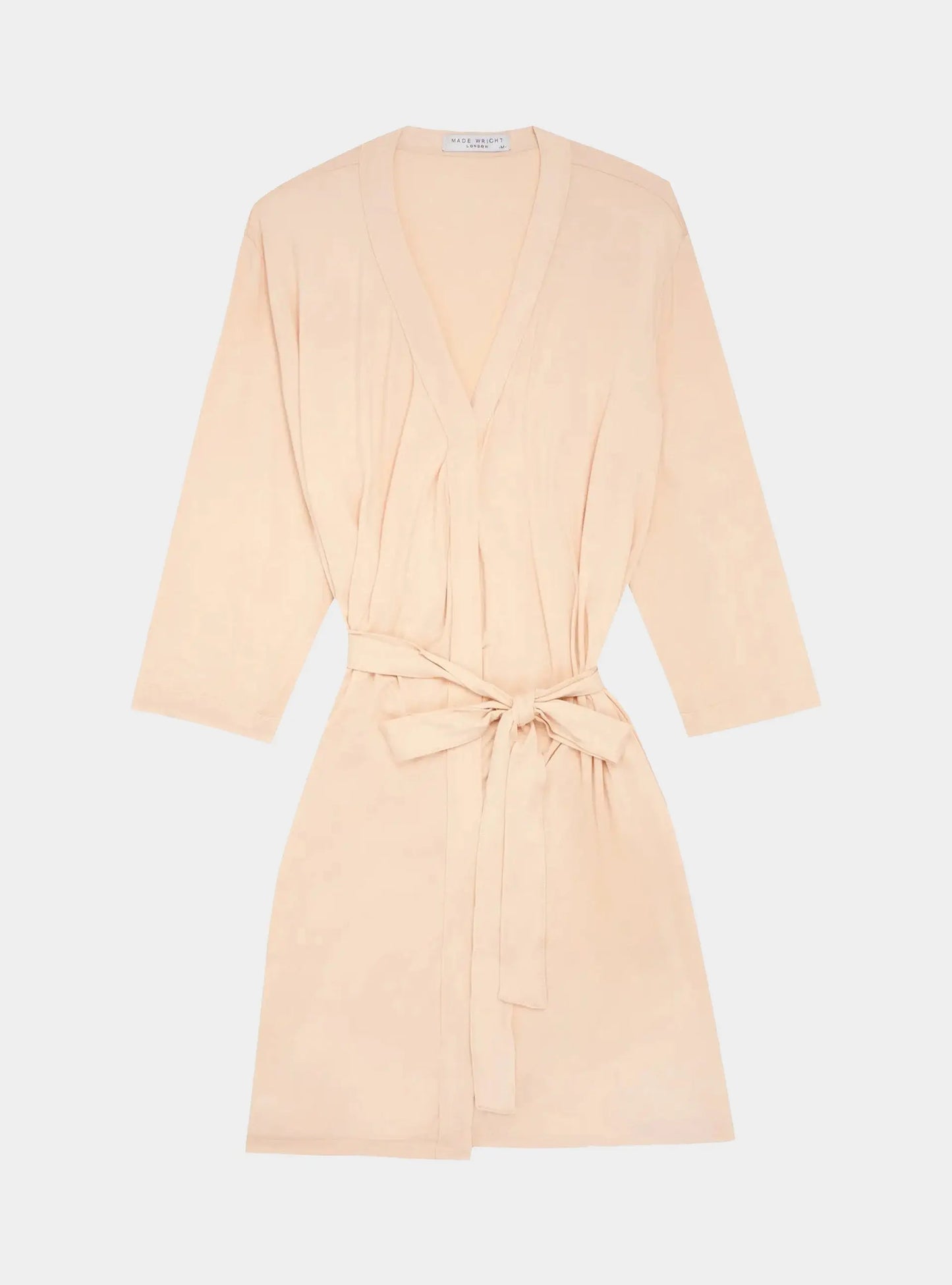 Nude Blush Drape Bamboo Women's Robe Made Wright London