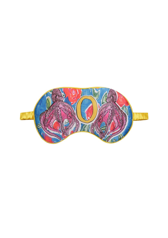 O for Octopus Silk Eye Mask Jessica Russell Flint